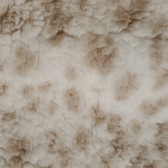 THREAD & SUPPLY Cropped Pullover Faux Shearling White Leopard Women's Large - Picture 4 of 7